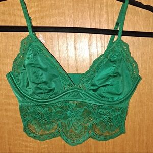 Victoria's Secret Green Lace Bralette